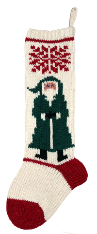 CS Father Christmas green classic stocking