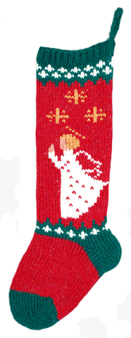 CS Christmas angel red classic stocking