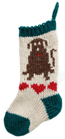 PET Brown dog pet stocking