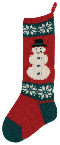 CS Snowman red classic stocking